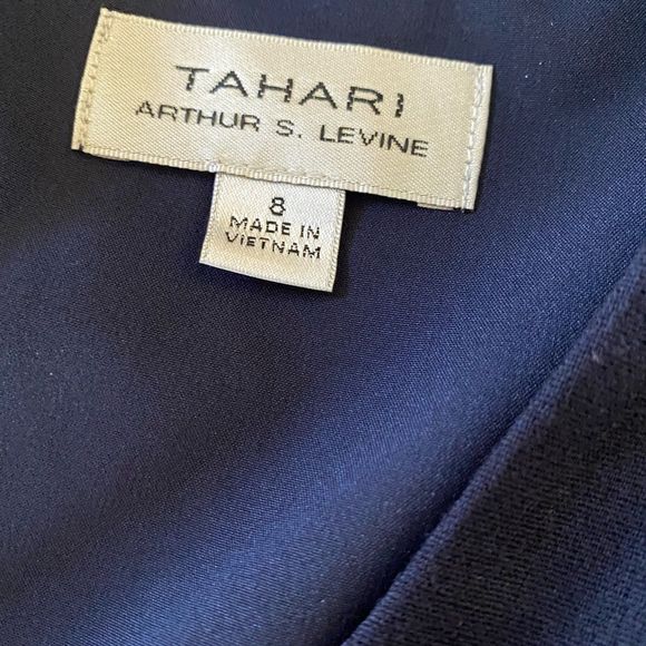 NWT Tahari Women's Navy Blue Midi Dress - Deep Blue - Picture 7 of 8